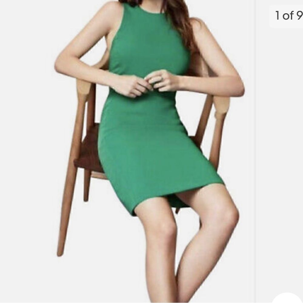 Loft green sheath dress.  Size 8